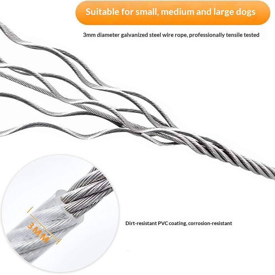 Wire Rope Clothesline with Plastic (16-FEET)