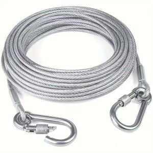 Wire Rope Clothesline with Plastic (16-FEET)